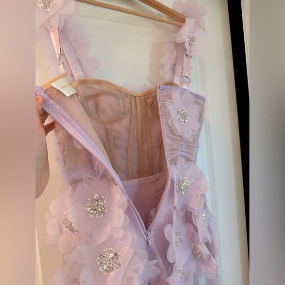 NEW BRONX AND BANCO Rosalie Lilac Lavender Floral Gown, wedding guest max - Picture 13 of 13